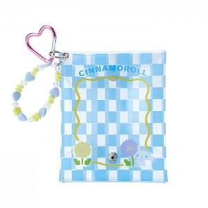 Hello Kitty Cinnamoroll Clear Snap Mini Pouch (Pastel Check Series) Blue | AU_HK13892