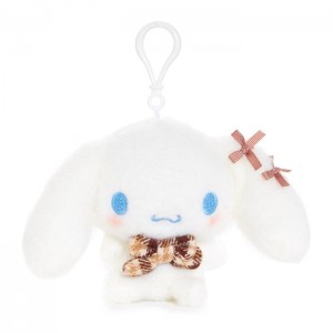 Hello Kitty Cinnamoroll Mascot Clip (Mocha Check Series) White | AU_HK84175