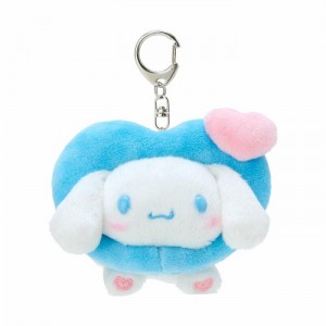 Hello Kitty Cinnamoroll Plush Mascot Keychain (Big Heart Series) White / Blue | AU_HK61789