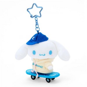 Hello Kitty Cinnamoroll Plush Mascot Keychain (Sk8r Squad Series) Blue / White | AU_HK74158