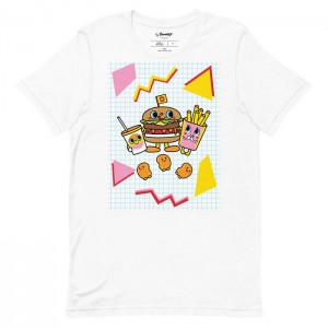 Hello Kitty Dokidoki Yummychums 80s Retro Tee Black / White | AU_HK80405