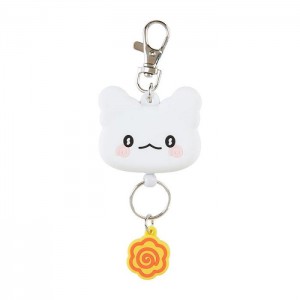 Hello Kitty Hanamaruobake Bestie Face Badge Reel White | AU_HK64590