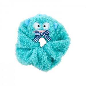 Hello Kitty Hangyodon Cozy Plush Scrunchie (Gingham Bow) Blue | AU_HK46611