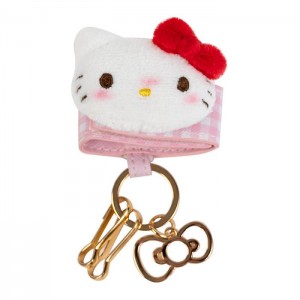 Hello Kitty Hello Kitty 50th Anniv. Mascot Keychain (Full of Happy Series) Pink / Gold | AU_HK38669