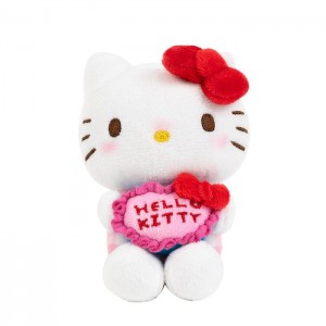 Hello Kitty Hello Kitty 50th Anniv. Plush Mascot Keychain (Full of Happy Series) White / Pink | AU_HK52769