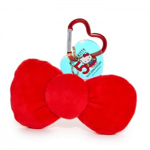 Hello Kitty Hello Kitty 50th Anniversary Bow Plush Mascot (2018) Red | AU_HK58682