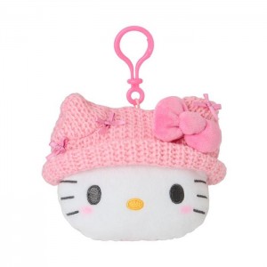 Hello Kitty Hello Kitty Cozy Cap Mascot Clip Pouch Pink / White | AU_HK96872