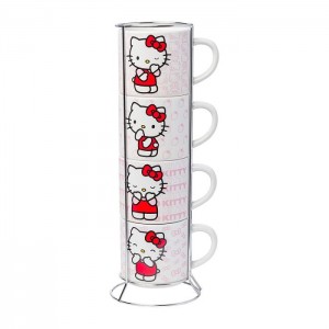 Hello Kitty Hello Kitty Expressions 5-Piece Ceramic Mug Stack Pink | AU_HK89793