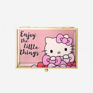 Hello Kitty Hello Kitty Glass Jewelry Box (Little Things) Pink | AU_HK29695