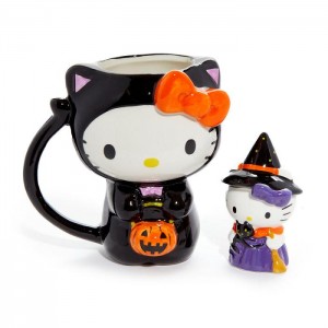 Hello Kitty Hello Kitty Halloween Costume Ceramic Mug and Figurine Gift Set Black | AU_HK40632