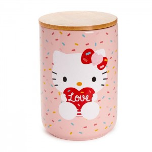 Hello Kitty Hello Kitty Holding Heart Ceramic Cookie Jar Pink | AU_HK58011