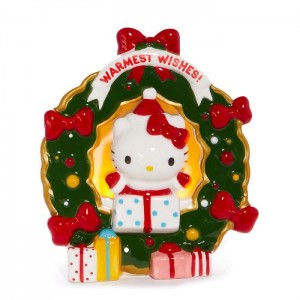 Hello Kitty Hello Kitty Holiday Wreath Ceramic Tealight Holder Red / Green | AU_HK13058