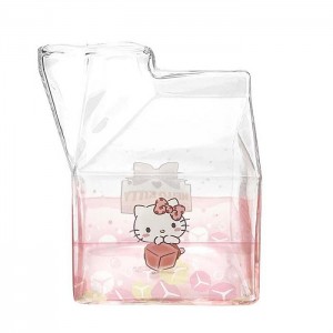 Hello Kitty Hello Kitty Kawaii Glass Milk Carton Cup Pink | AU_HK76820