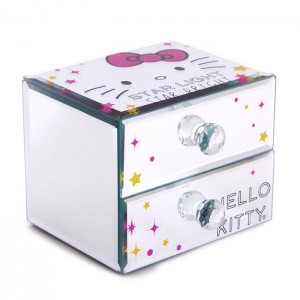Hello Kitty Hello Kitty Mirrored Compact Jewelry Box White / Pink | AU_HK64887