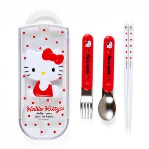 Hello Kitty Hello Kitty Smiles Utensil Set Trio Red | AU_HK82610
