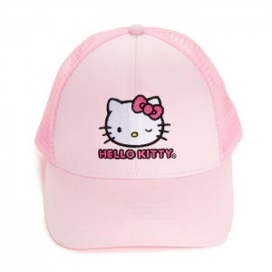 Hello Kitty Hello Kitty Winking Trucker Hat Pink | AU_HK82238