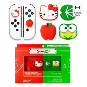 Hello Kitty Hello Kitty and Friends Switch Grip Caps (Hello Kitty + Keroppi) Red / Green | AU_HK79730