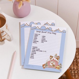 Hello Kitty Hello Kitty and Friends x Erin Condren Holiday Medium Notepad 2-Piece Set Blue | AU_HK74860