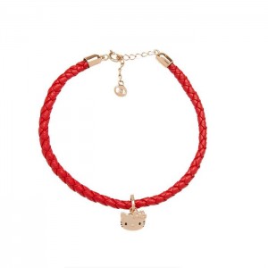 Hello Kitty Hello Kitty x Chow Tai Fook Classic 18K Gold Red Bracelet Red | AU_HK85128