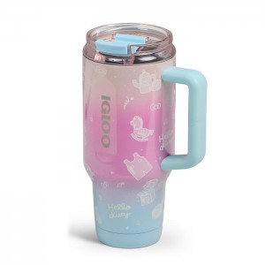 Hello Kitty Hello Kitty x Igloo 50th Anniversary 32oz Flip ‘n’ Sip Travel Mug Pink / Blue | AU_HK72434