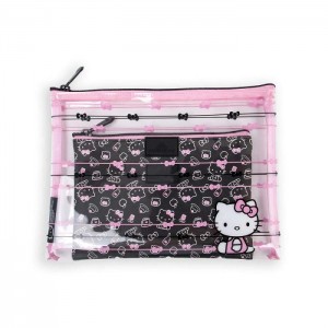 Hello Kitty Hello Kitty x Impressions Slim Pouch Set (Black) Pink | AU_HK46801