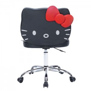 Hello Kitty Hello Kitty x Impressions Vanity Faux Leather Swivel Vanity Chair Black | AU_HK25202