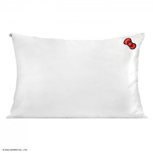 Hello Kitty Hello Kitty x Kitsch Bow Pillowcase (Solid Ivory) White | AU_HK42689