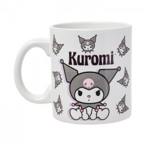 Hello Kitty Kuromi All-Over Print Ceramic Mug (Poses) Grey | AU_HK43444