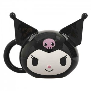 Hello Kitty Kuromi Face Sculpted Mug Black | AU_HK86661