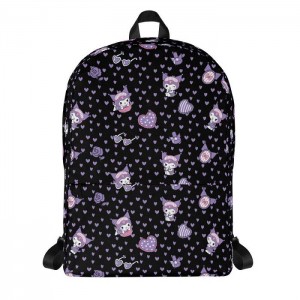 Hello Kitty Kuromi Sleepover All-Over Print Black | AU_HK35843
