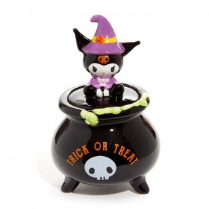 Hello Kitty Kuromi Witch Lidded Ceramic Candy Bowl Black | AU_HK29820