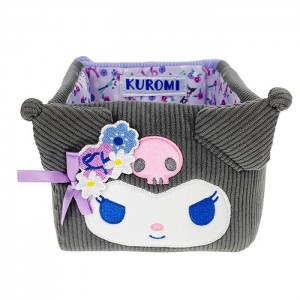 Hello Kitty Kuromi & Baku Mini Storage Bin (Charming Florals Series) Purple | AU_HK81399