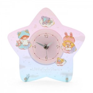 Hello Kitty LittleTwinStars Standing Clock (Fluffy Cloud Series) Pink / Blue | AU_HK53228