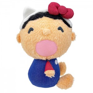 Hello Kitty Minna No Tabo 6" Mascot Plush (Hello, Everyone! Series) Blue | AU_HK99104