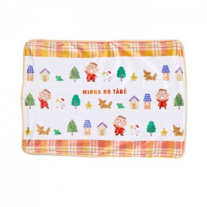 Hello Kitty Minna No Tabo Lap Blanket (Orange Plaid Series) Multicolor | AU_HK15235