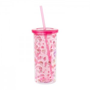 Hello Kitty My Melody 20oz Strawberry Travel Tumbler Pink | AU_HK79105