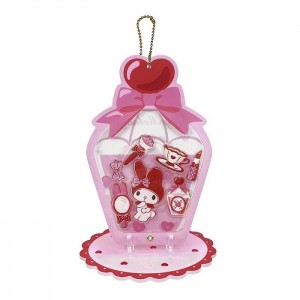 Hello Kitty My Melody Acrylic Keychain and Stand (Classic Corduroy Series) Pink | AU_HK37888