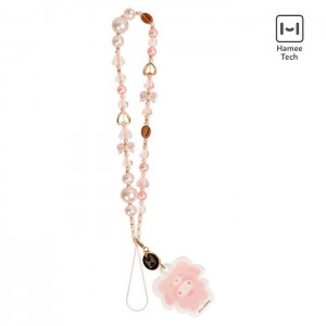 Hello Kitty My Melody Latte Bear Beaded Charm Mobile Phone Wrist Strap Pink | AU_HK20788