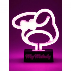 Hello Kitty My Melody Silhouette Neon Light Lamp White | AU_HK65860