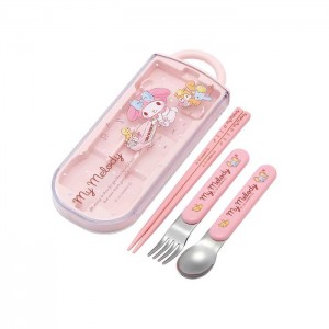 Hello Kitty My Melody Utensil Set Trio Pink | AU_HK88842