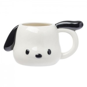 Hello Kitty Pochacco Face Ceramic Sculpted Mug White | AU_HK26308