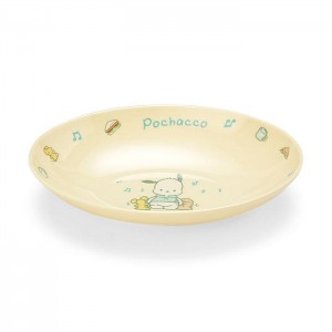 Hello Kitty Pochacco Oval Melamine Plate Yellow | AU_HK42126