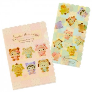Hello Kitty Sanrio Characters File Folder Set (Baby Bear Series) Yellow | AU_HK44284
