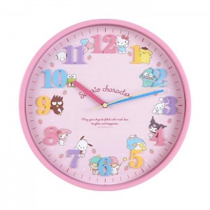 Hello Kitty Sanrio Characters Wall Clock Pink | AU_HK50972